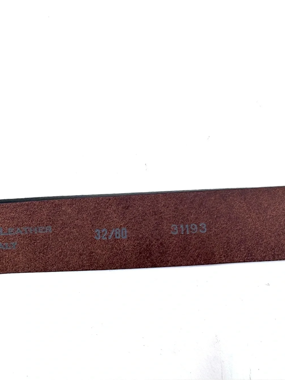 New Genuine Italian Leather Belt Made in Italy Brown Antique Brass Buckle Siz 32